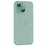 For iPhone 13 Ice Cream Dream Network Cooling PC Phone Case with Lens Film(Transparent Green)