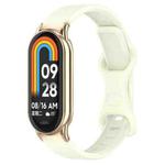 12mm Butterfly Buckle Silicone Watch Band(Retro White)