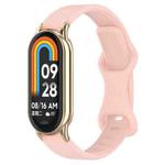 12mm Butterfly Buckle Silicone Watch Band(Light Pink)