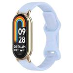 12mm Butterfly Buckle Silicone Watch Band(Light Blue)