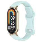 12mm Butterfly Buckle Silicone Watch Band(Haze Blue)