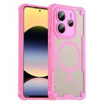 For Redmi Note 14 5G Global Armor Glaze MagSafe Magnetic Phone Case(Pink)