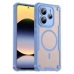 For Redmi Note 14 5G Global Armor Glaze MagSafe Magnetic Phone Case(Blue)