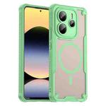 For Redmi Note 14 5G Global Armor Glaze MagSafe Magnetic Phone Case(Green)