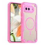 For Google Pixel 9a Armor Glaze MagSafe Magnetic Phone Case(Pink)