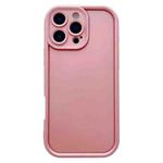 For iPhone 16 Pro Max Solid Color Metallic Paint Precise Hole TPU Phone Case(Pink)