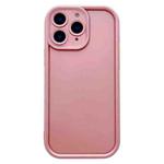 For iPhone 11 Pro Max Solid Color Metallic Paint Precise Hole TPU Phone Case(Pink)