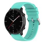 20mm Round Tail Silicone Watch Band(Blue)