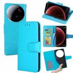 For Xiaomi 15 Ultra Crystal Texture Leather Phone Case(Sky Blue)