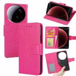 For Xiaomi 15 Ultra Crystal Texture Leather Phone Case(Rose Red)