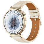 20mm Square Leather Rose Gold Buckle Watch Band(Apricot)