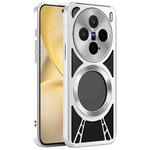 For vivo X200 Pro mini Silicone Cooling Hollow Metal MagSafe Phone Case(Silver)