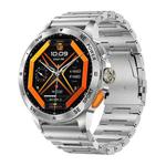 AK77 BT Call Smart Watch, Support Blood Oxygen / Blood Pressure / Heart Rate / Sports Health Monitoring Fitness Tracker(Silver Steel)
