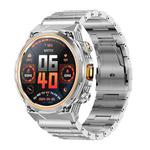AK81 BT Call Smart Watch, Support Blood Pressure / Heart Rate / Sports Health Monitoring Fitness Tracker(Silver Steel)
