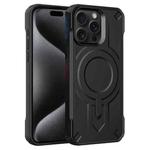 For iPhone 15 Pro Breaker Velvet MagSafe Magnetic TPU Phone Case(Black)