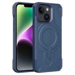 For iPhone 14 Breaker Velvet MagSafe Magnetic TPU Phone Case(Sapphire Blue)