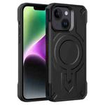For iPhone 14 Breaker Velvet MagSafe Magnetic TPU Phone Case(Black)