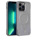 For iPhone 13 Pro Max Breaker Velvet MagSafe Magnetic TPU Phone Case(Grey)