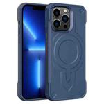 For iPhone 13 Pro Breaker Velvet MagSafe Magnetic TPU Phone Case(Sapphire Blue)