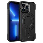 For iPhone 13 Pro Breaker Velvet MagSafe Magnetic TPU Phone Case(Black)