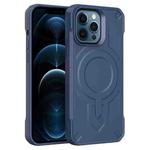 For iPhone 12 Pro Max Breaker Velvet MagSafe Magnetic TPU Phone Case(Sapphire Blue)