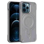 For iPhone 12 Pro Max Breaker Velvet MagSafe Magnetic TPU Phone Case(Grey)