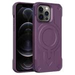 For iPhone 12 Pro Breaker Velvet MagSafe Magnetic TPU Phone Case(Dark Night Purple)