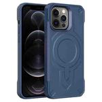 For iPhone 12 Pro Breaker Velvet MagSafe Magnetic TPU Phone Case(Sapphire Blue)
