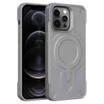 For iPhone 12 Pro Breaker Velvet MagSafe Magnetic TPU Phone Case(Grey)