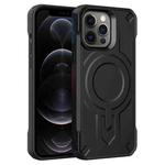For iPhone 12 Pro Breaker Velvet MagSafe Magnetic TPU Phone Case(Black)