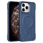 For iPhone 11 Pro Max Breaker Velvet MagSafe Magnetic TPU Phone Case(Sapphire Blue)
