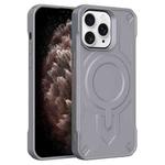 For iPhone 11 Pro Max Breaker Velvet MagSafe Magnetic TPU Phone Case(Grey)