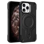 For iPhone 11 Pro Max Breaker Velvet MagSafe Magnetic TPU Phone Case(Black)