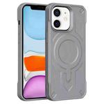For iPhone 11 Breaker Velvet MagSafe Magnetic TPU Phone Case(Grey)