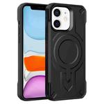 For iPhone 11 Breaker Velvet MagSafe Magnetic TPU Phone Case(Black)