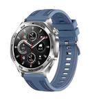 AK83 BT Call Smart Watch, Support Blood Pressure / Heart Rate / Sports Health Monitoring Fitness Tracker(Steel Blue Braid Silicone)