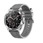 AK83 BT Call Smart Watch, Support Blood Pressure / Heart Rate / Sports Health Monitoring Fitness Tracker(Steel Grey Silicone)