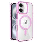 For iPhone 16 AI Photo Button PC Hybrid TPU MagSafe Phone Case(Rose Red)