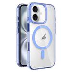 For iPhone 16 AI Photo Button PC Hybrid TPU MagSafe Phone Case(Dark Blue)