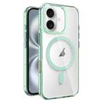 For iPhone 16 AI Photo Button PC Hybrid TPU MagSafe Phone Case(Chanson Green)