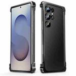 For Samsung Galaxy S25 Ultra 5G Metal Frame Buckle Cooling Phone Case(Black)
