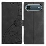 For iPhone 17 Air Triangles Embossed Leather Phone Case(Black)