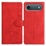 For iPhone 17 Air Triangles Embossed Leather Phone Case(Red)
