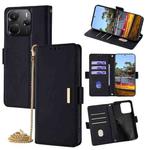 For Redmi Note 14 4G 164.84mm EU Crossbody Chain Leather Phone Case(Black)