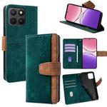 For Honor X8c 4G Global Color Stitching Skin Feel Leather RFID Blocking Phone Case(Green)