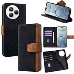 For Xiaomi Civi 5 Pro Color Stitching Skin Feel Leather RFID Blocking Phone Case(Black)