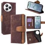 For Xiaomi Civi 5 Pro Color Stitching Skin Feel Leather RFID Blocking Phone Case(Brown)