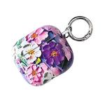 For AirPods 4 Oil Painting TPU Water Sticker Earphone Case(Purple)
