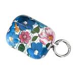 For AirPods Pro 2 / Pro Oil Painting TPU Water Sticker Earphone Case(Dark Blue)