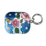 For AirPods 3 Oil Painting TPU Water Sticker Earphone Case(Dark Blue)